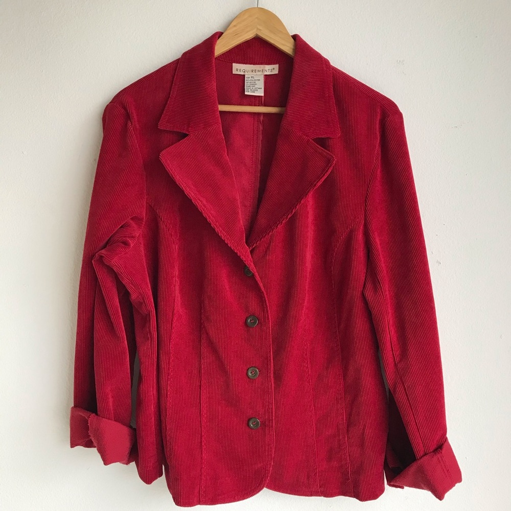 Requirements Red Corduroy Jacket A1